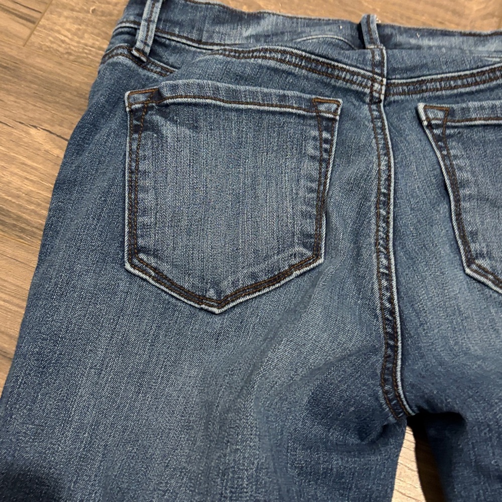 LOFT Women's modern Straight Leg Blue Jeans - Picture 7 of 8